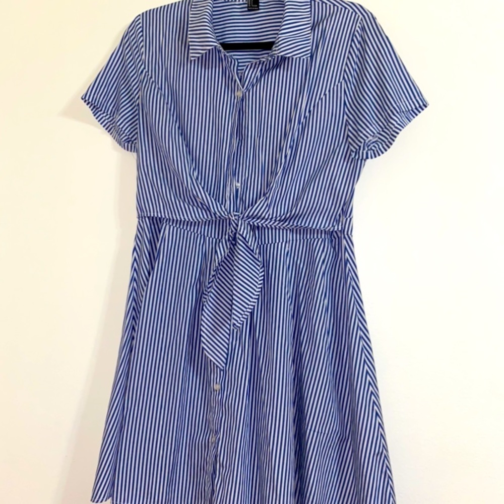 Button down mini dress